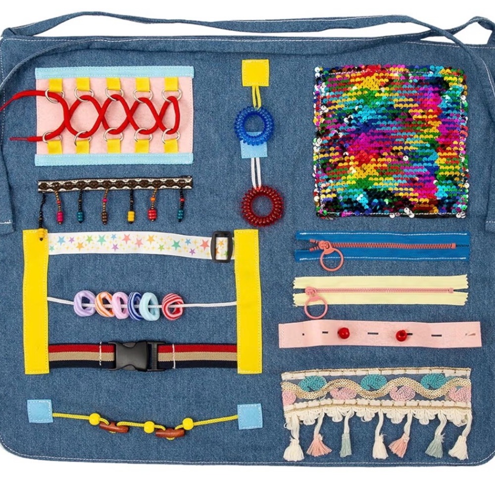 Fidget Blanket/Apron for Elderly, Dementia, Special Needs Sensory